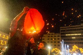 GREECE-ATHENS-CHRISTMAS EVE-LANTERN