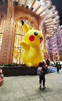Pikachu Giant Christmas Spirit in Shanghai