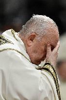 Pope Presides Over The Christmas Eve Midnight Mass - Vatican