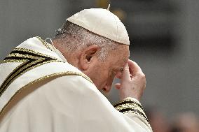 Pope Presides Over The Christmas Eve Midnight Mass - Vatican