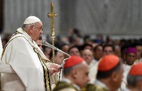 Pope Presides Over The Christmas Eve Midnight Mass - Vatican