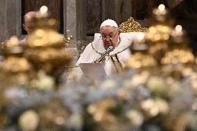 Pope Presides Over The Christmas Eve Midnight Mass - Vatican