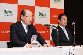 Daiwa Securities Group Inc. Press conference to replace the president
