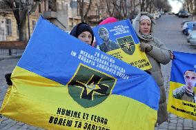 Families of Ukrainian POWs protest in Odesa