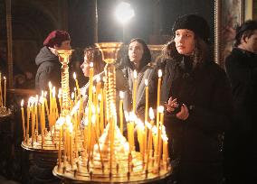 All-night vigil in Kyiv on Christmas Eve