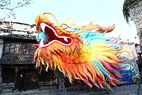 Giant Dragon Lantern in Nanjing