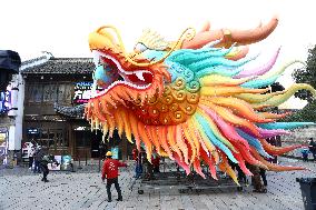 Giant Dragon Lantern in Nanjing