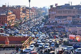 Heavy Traffic Jam In Jaipur