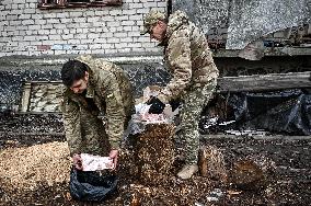 Soldiers of 65th Separate Mechanised Brigade in Zaporizhzhia sector of frontline