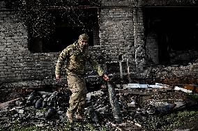 Soldiers of 65th Separate Mechanised Brigade in Zaporizhzhia sector of frontline