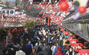 Year-end scene in Tokyo's Asakusa