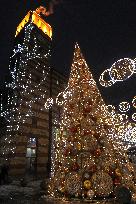 Christmas Kelnskyi Boulevard in Dnipro