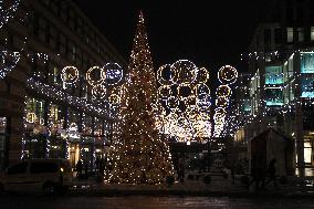 Christmas Kelnskyi Boulevard in Dnipro