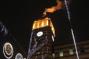 Christmas Kelnskyi Boulevard in Dnipro