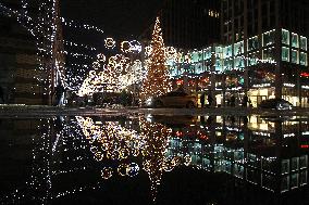 Christmas Kelnskyi Boulevard in Dnipro