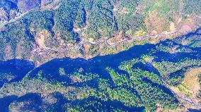 Winding Road in A Rural Mountain