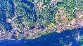 Winding Road in A Rural Mountain