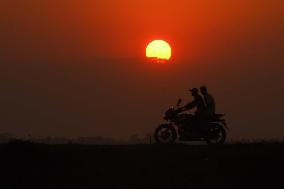 Sunset In India
