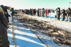 CHINA-HEILONGJIANG-DAQING-WINTER FISHING (CN)