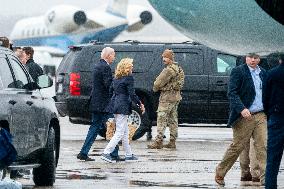 US President Joe Biden and First Lady Jill Biden travel to St. Croix, U.S. Virgin Islands