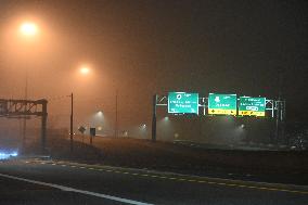 Dense Fog Affects New York City Tri-State Area