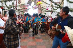 Traditional Dance Of The Negritos Celebrate  In The State Of Puebla