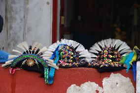 Traditional Dance Of The Negritos Celebrate  In The State Of Puebla