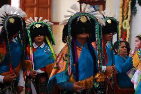 Traditional Dance Of The Negritos Celebrate  In The State Of Puebla