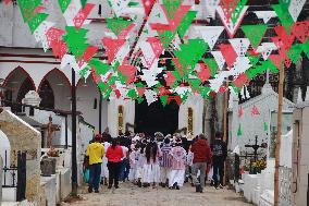 Traditional Dance Of The Negritos Celebrate  In The State Of Puebla