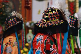 Traditional Dance Of The Negritos Celebrate  In The State Of Puebla