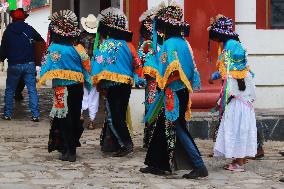 Traditional Dance Of The Negritos Celebrate  In The State Of Puebla