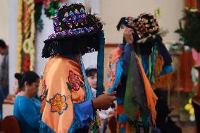 Traditional Dance Of The Negritos Celebrate  In The State Of Puebla