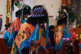 Traditional Dance Of The Negritos Celebrate  In The State Of Puebla