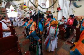 Traditional Dance Of The Negritos Celebrate  In The State Of Puebla