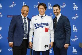 Baseball: New Los Angeles Dodger Yoshinobu Yamamoto