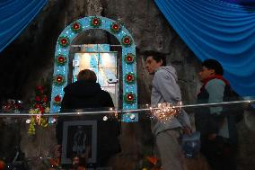 Apparition Of Virgin Of Guadalupe Image In Peñon Sanctuary