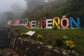 Apparition Of Virgin Of Guadalupe Image In Peñon Sanctuary