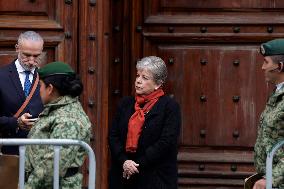The Chancellor Of Mexico, Alicia Barcena With Antony Blinken In Mexico