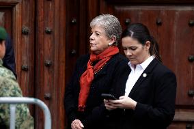 The Chancellor Of Mexico, Alicia Barcena With Antony Blinken In Mexico