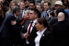 The Chancellor Of Mexico, Alicia Barcena With Antony Blinken In Mexico