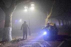 A Fog-shrouded Street in Qingzhou