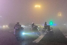 A Fog-shrouded Street in Qingzhou