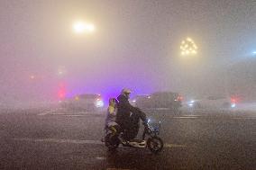 A Fog-shrouded Street in Qingzhou