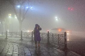 A Fog-shrouded Street in Qingzhou