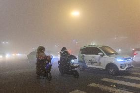 A Fog-shrouded Street in Qingzhou