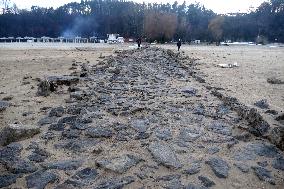 Water level in Dnipro River in Cherkasy