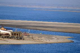 Water level in Dnipro River in Cherkasy