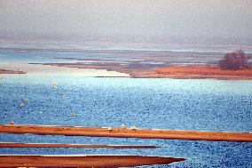 Water level in Dnipro River in Cherkasy