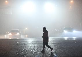 A Fog-shrouded Street in Fuyang