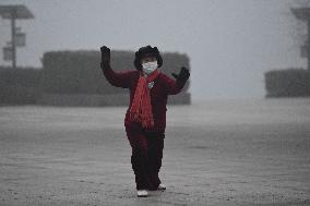 A Fog-shrouded Street in Fuyang